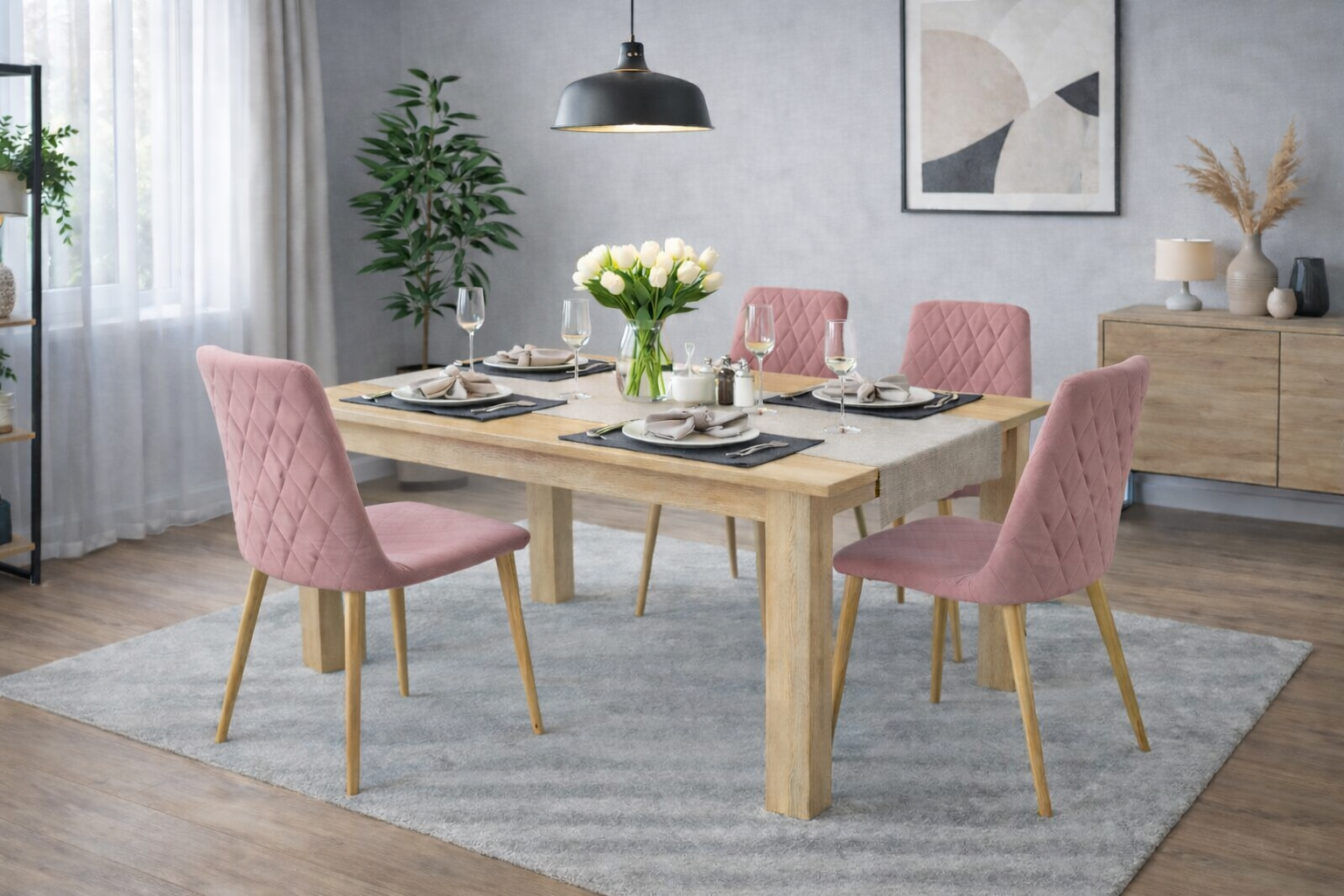 120x80 SONOMA + 4 TURIN ROSE (WOOD)_1